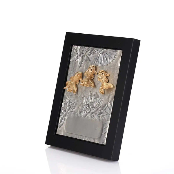 Load image into Gallery viewer, Royal Selangor Three Goldfish Plaque