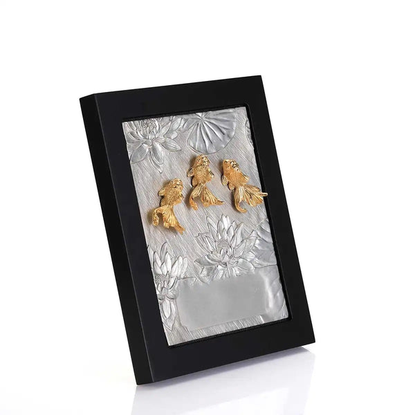 Load image into Gallery viewer, Royal Selangor Three Goldfish Plaque