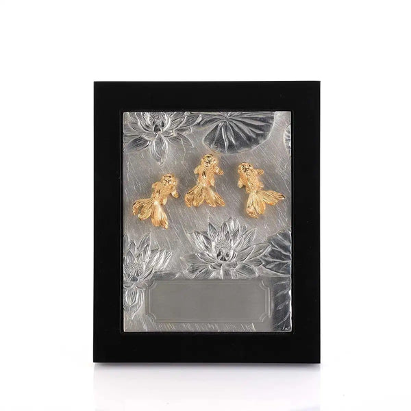 Load image into Gallery viewer, Royal Selangor Three Goldfish Plaque