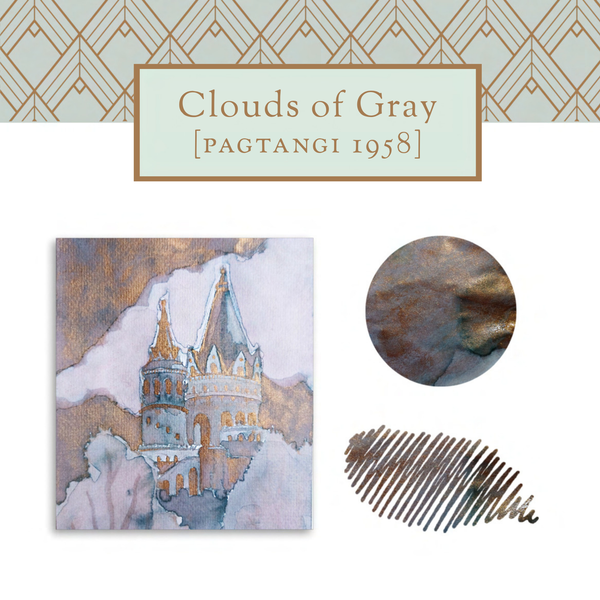 Load image into Gallery viewer, Vinta Inks 30ml Ink Bottle Clouds of Gray (Pagtangi 1958)