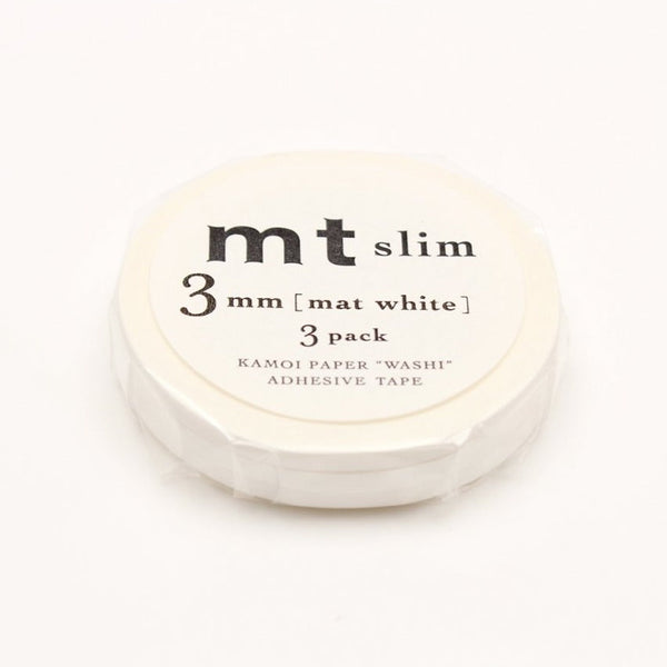 Load image into Gallery viewer, MT Slim 3mm Washi Tape Set Matte White, MT Tape, Washi Tape, mt-slim-3mm-matte-white-washi-tape-set-of-3-mtslims12, For Crafters, Monochrome, washi tape, Cityluxe