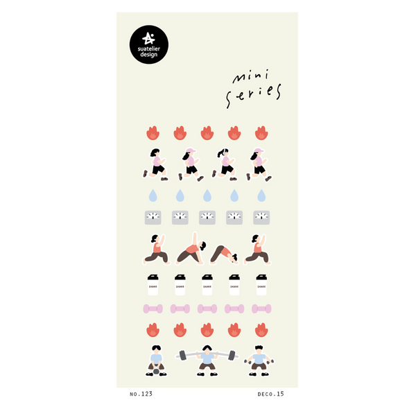 Load image into Gallery viewer, Suatelier Mini Series Stickers - Deco.15 (Workout)