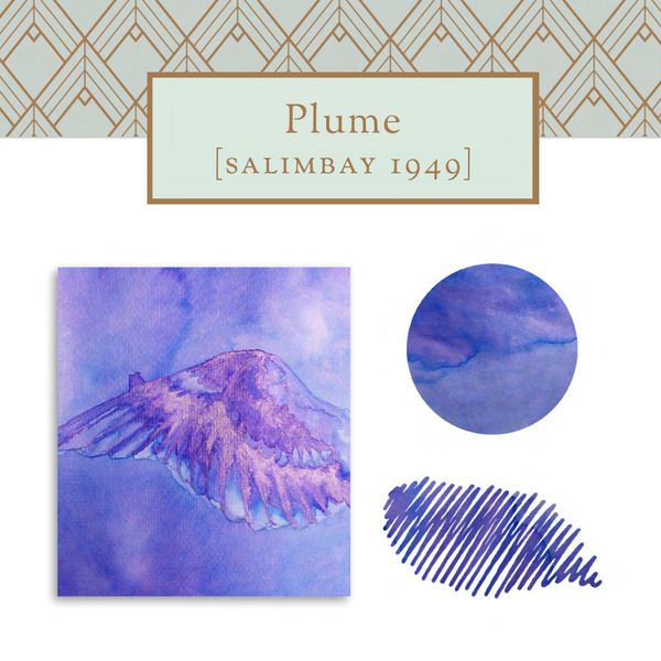 将图片加载到图库查看器,Vinta Inks 30ml Ink Bottle Plume (Salimbay 1949)