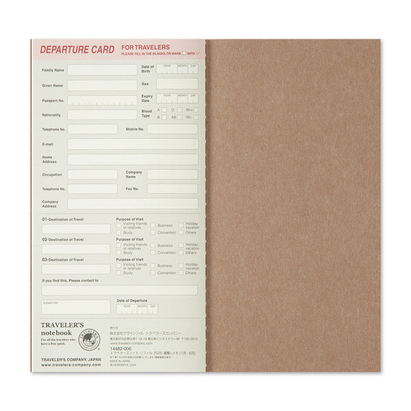 将图片加载到图库查看器,Traveler's notebook refill 2026 weekly + memo with departure card insert on a white background