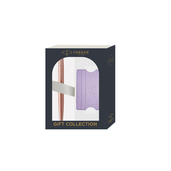 Load image into Gallery viewer, Parker Giftset Jotter XL Pink Gold PGT BP with Card Case in Lilac OR Pink | Ballpoint Pen