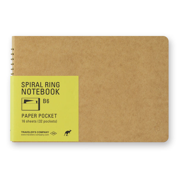 将图片加载到图库查看器,TRAVELER'S COMPANY Spiral Ring Notebook (B6) Paper Pocket