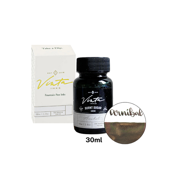 이미지를 갤러리 뷰어에 로드 , Vinta Inks Hello Rain 30ml Bottled Ink - Burnt Sugar (Arnibal 1856)