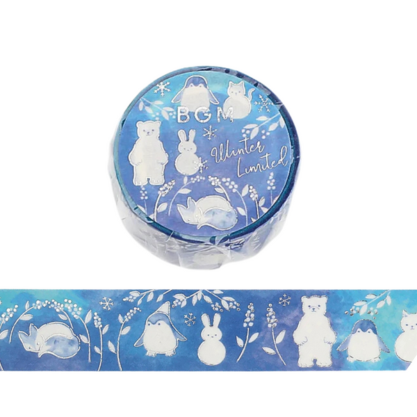 Load image into Gallery viewer, BGM Winter Limited Masking Tape - Snow Zoo