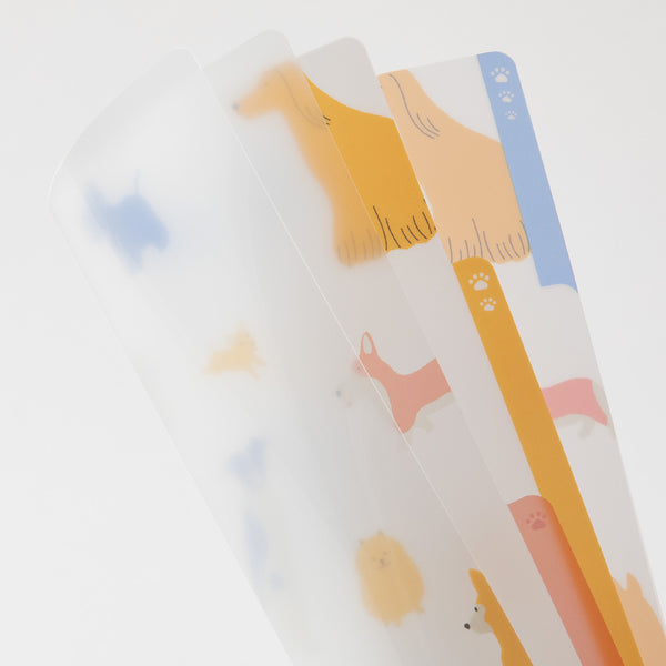 이미지를 갤러리 뷰어에 로드 , Midori A4 3 Pockets Clear Folder - Dogs