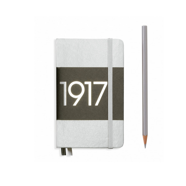 Load image into Gallery viewer, Leuchtturm1917 Metallic Edition A6 Pocket Hardcover Notebook - Ruled / Silver