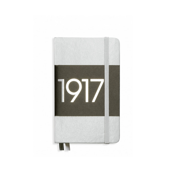 Load image into Gallery viewer, Leuchtturm1917 Metallic Edition A6 Pocket Hardcover Notebook - Ruled / Silver