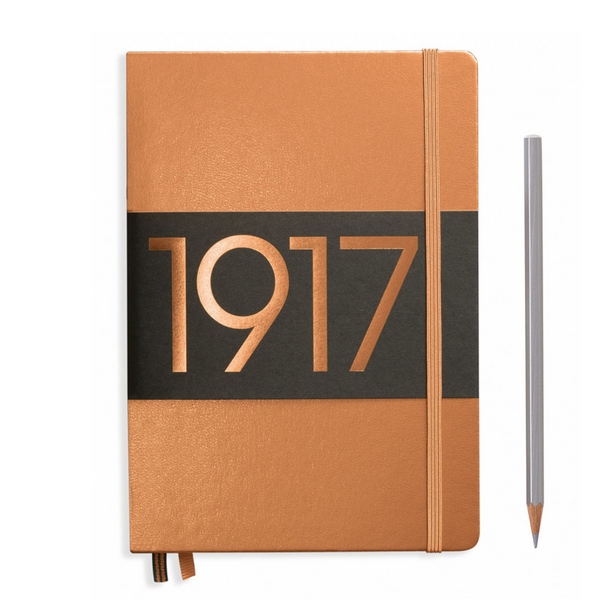 Load image into Gallery viewer, Leuchtturm1917 Metallic Edition A5 Medium Hardcover Notebook - Dotted / Copper