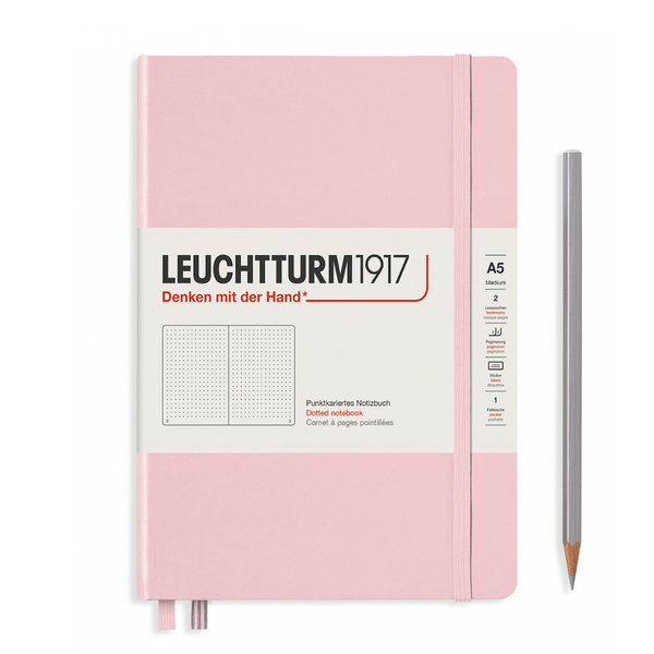 Load image into Gallery viewer, Leuchtturm1917 A5 Medium Hardcover Notebook - Dotted / Powder