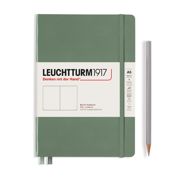 Load image into Gallery viewer, Leuchtturm1917 A5 Medium Hardcover Notebook - Plain / Olive