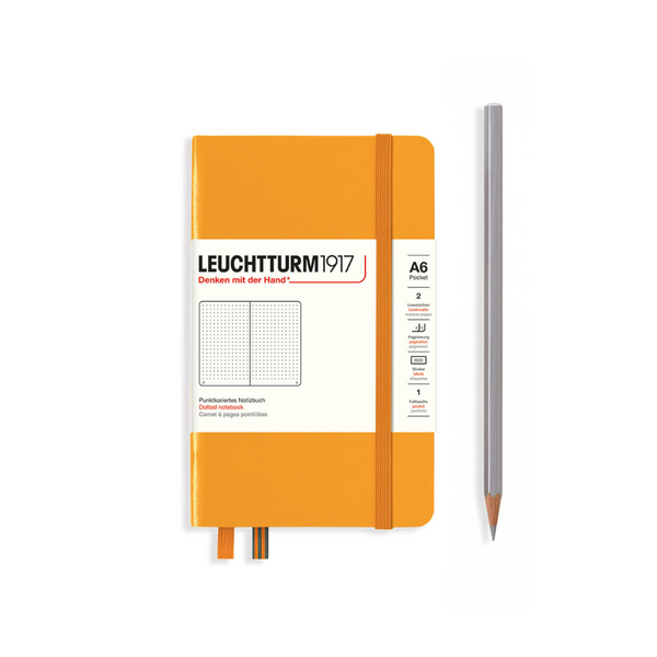 画像をギャラリービューアに読み込む, Leuchtturm1917 ハードカバー A6 ポケット ノートブック ライジング サン - 点線