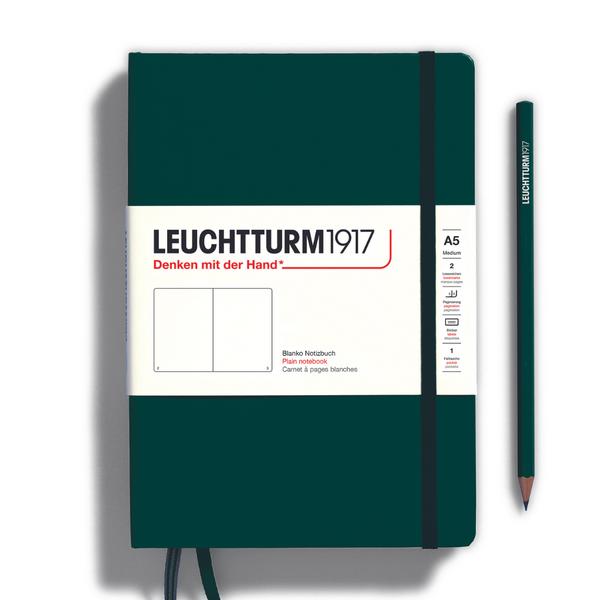 Load image into Gallery viewer, Leuchtturm1917 Natural Colours A5 Medium Hardcover Notebook - Forest Green