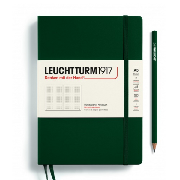 Load image into Gallery viewer, Leuchtturm1917 Natural Colours A5 Medium Hardcover Notebook - Forest Green