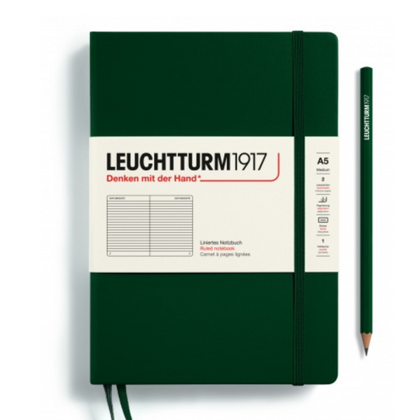 Load image into Gallery viewer, Leuchtturm1917 Natural Colours A5 Medium Hardcover Notebook - Forest Green