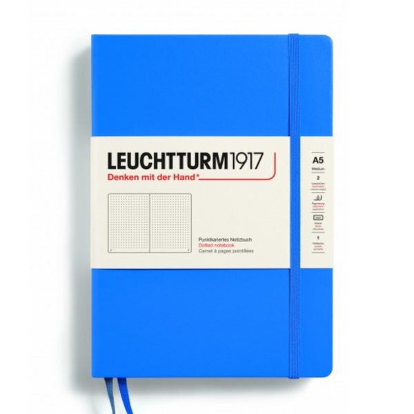 Load image into Gallery viewer, Leuchtturm1917 Recombine A5 Medium Hardcover Notebook - Dotted / Sky