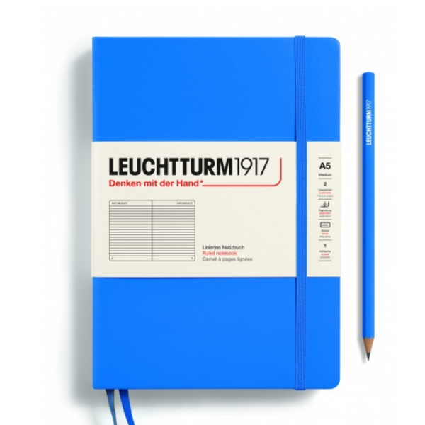 画像をギャラリービューアに読み込む, Leuchtturm1917 Recombine A5 Medium Hardcover Notebook - Ruled / Sky