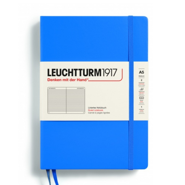 画像をギャラリービューアに読み込む, Leuchtturm1917 Recombine A5 Medium Hardcover Notebook - Ruled / Sky