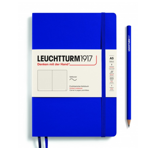 Load image into Gallery viewer, Leuchtturm1917 Recombine A5 Medium Softcover Notebook - Dotted / Ink