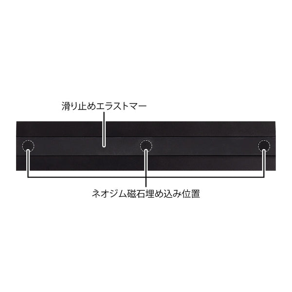 画像をギャラリービューアに読み込む, Midori Aluminum Ruler 15cm Non-Slip - Black