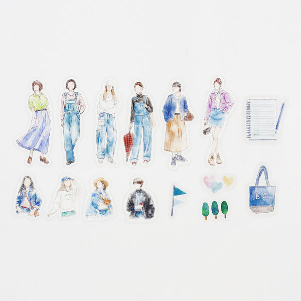 Load image into Gallery viewer, BGM Coordinating Stickers: Today's Me - Denim