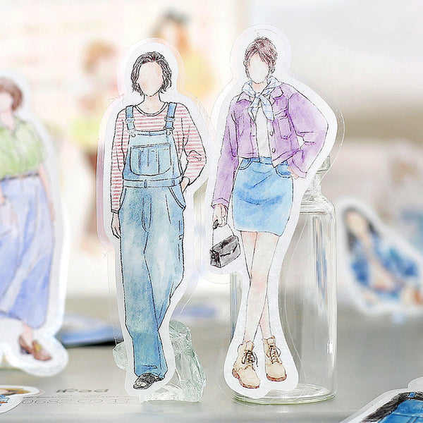 Load image into Gallery viewer, BGM Coordinating Stickers: Today's Me - Denim