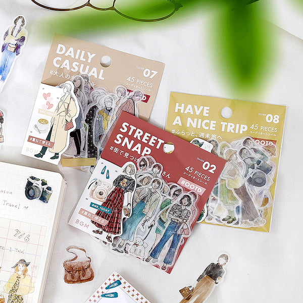 이미지를 갤러리 뷰어에 로드 , BGM Coordinating Stickers: Today's Me - Weekend Trip