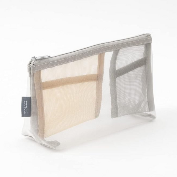 이미지를 갤러리 뷰어에 로드 , Midori Pen & Tool Pouch Mesh with Gusset - Gray