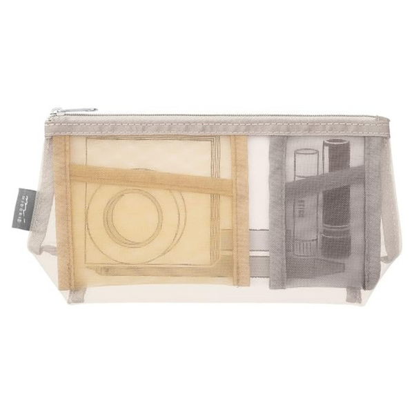 이미지를 갤러리 뷰어에 로드 , Midori Pen & Tool Pouch Mesh with Gusset - Gray