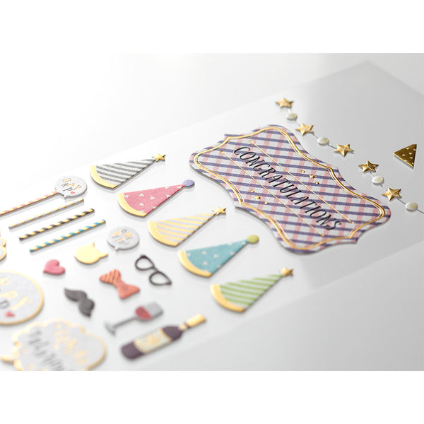 Load image into Gallery viewer, Midori Sticker 2360 PaperCraft Museum Title Congratulations -Title Seal