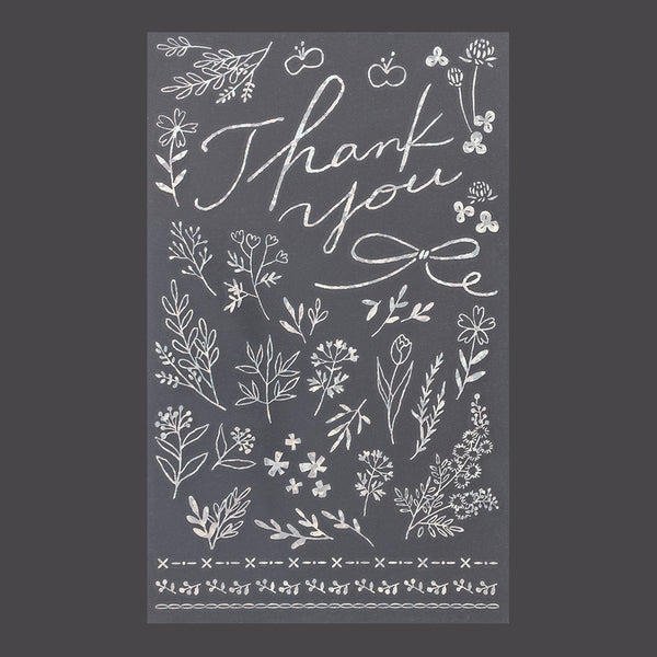 将图片加载到图库查看器,Midori Foil Transfer Sticker for Decoration - 2649 Thank You Flower