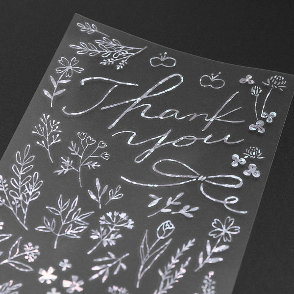 将图片加载到图库查看器,Midori Foil Transfer Sticker for Decoration - 2649 Thank You Flower