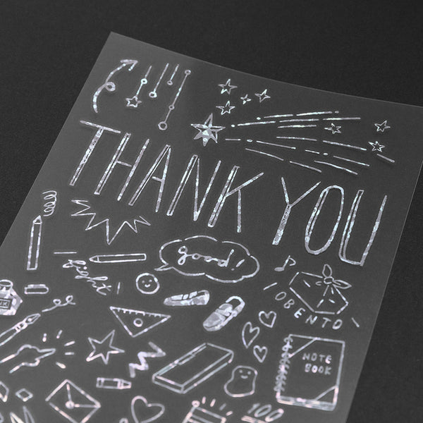 Load image into Gallery viewer, Midori Foil Transfer Sticker for Decoration - 2650 Thank You School