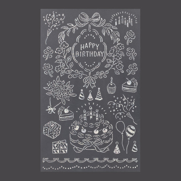 将图片加载到图库查看器,Midori Foil Transfer Sticker for Decoration - 2653 Birthday