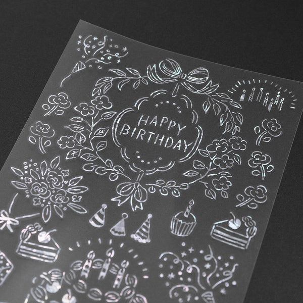 将图片加载到图库查看器,Midori Foil Transfer Sticker for Decoration - 2653 Birthday