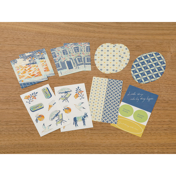 将图片加载到图库查看器,Midori Yuka Takamaru Decoration Stickers - Blue