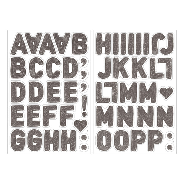 이미지를 갤러리 뷰어에 로드 , MD Paper Electrostatic Wall Sticker Alphabet
