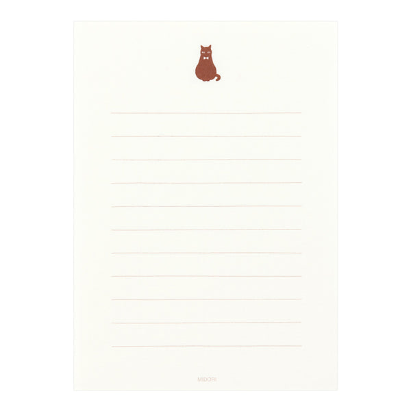 Load image into Gallery viewer, Midori Letter Set With Black Cat Stickers