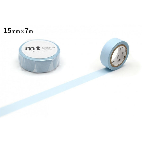Load image into Gallery viewer, MT Basic Washi Tape Pastel Cyan 7m