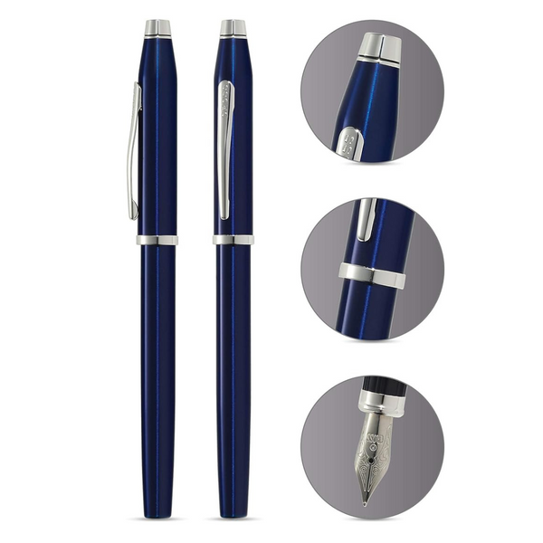 将图片加载到图库查看器,Cross Century II Fountain Pen - Translucent Blue Lacquer