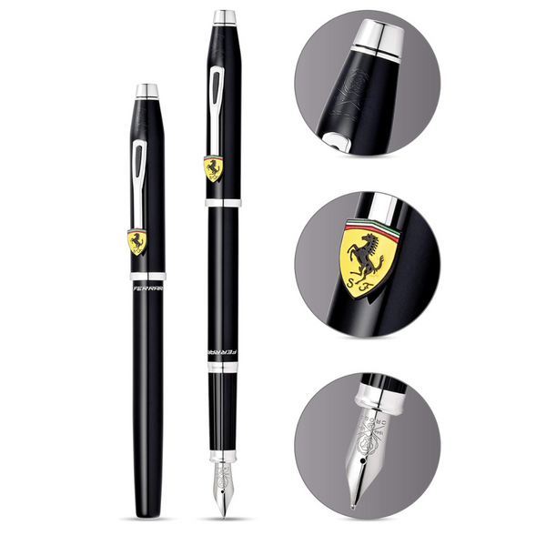 将图片加载到图库查看器,Cross Ferrari Century II Fountain Pen - Glossy Black Lacquer