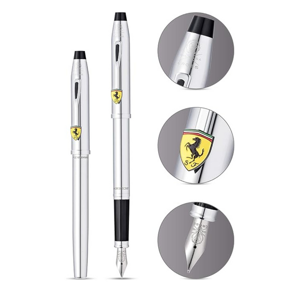将图片加载到图库查看器,Cross Ferrari Century II Fountain Pen - Glossy Chrome