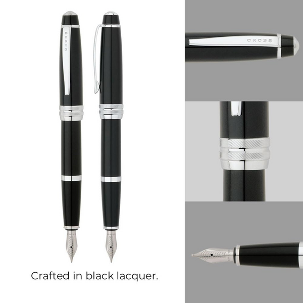 将图片加载到图库查看器,Cross Bailey Fountain Pen - Black Lacquer (Medium)