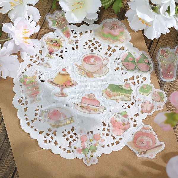 将图片加载到图库查看器,BGM Sakura Limited Flake Seal: Cafe Ala Mode - Cherry Blossoms