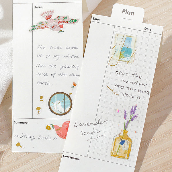 画像をギャラリービューアに読み込む, BGM Foil Stamping Clear Tape: Life - Bird Embroidery