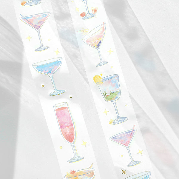 将图片加载到图库查看器,BGM Foil Stamping Clear Tape: Life - Cocktail in the Sky