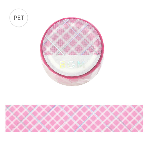 Load image into Gallery viewer, BGM Foil Stamping Clear Tape: Life - Pink Lattice